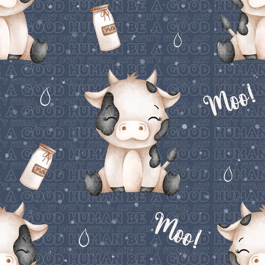 Farm animals cow navy