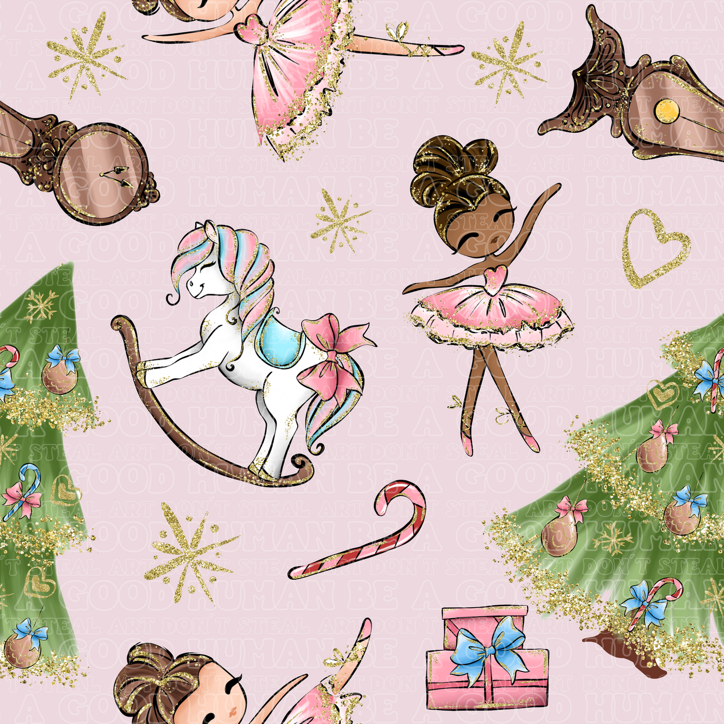 Christmas pink ballerina