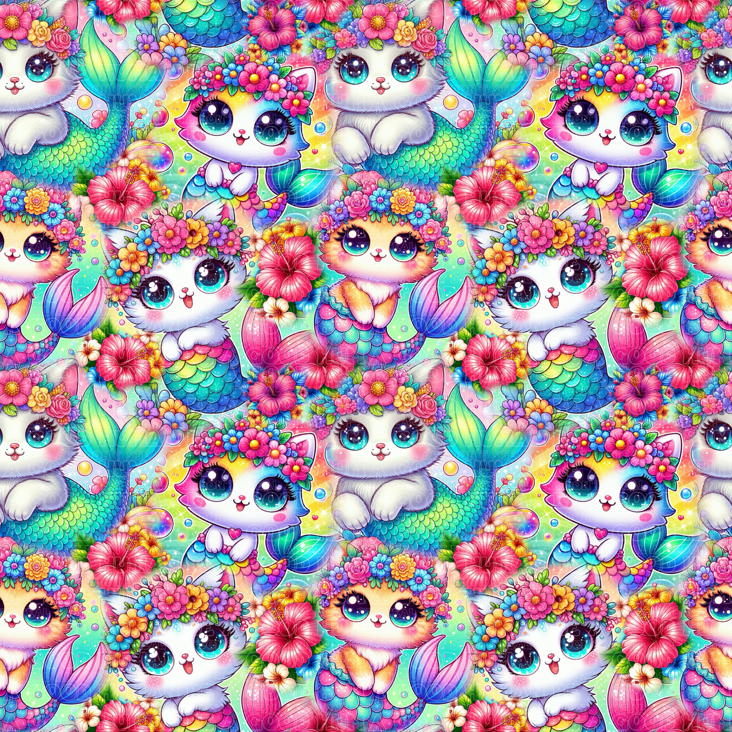 Animals mermaid cats