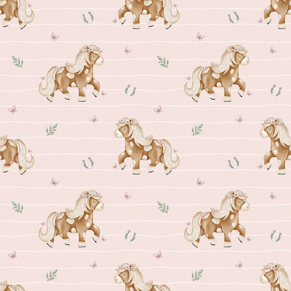 Farm animals horses pink
