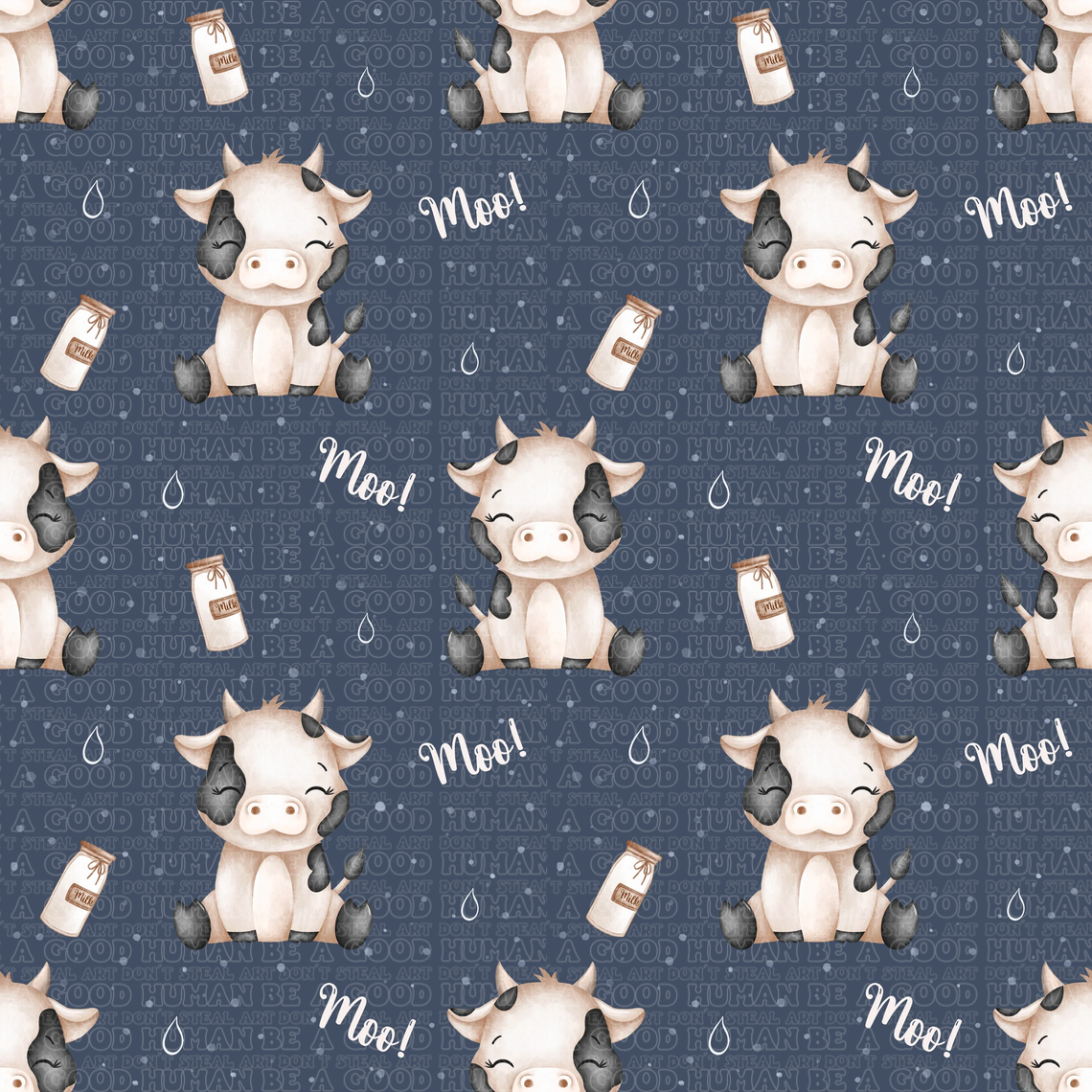 Farm animals cow navy