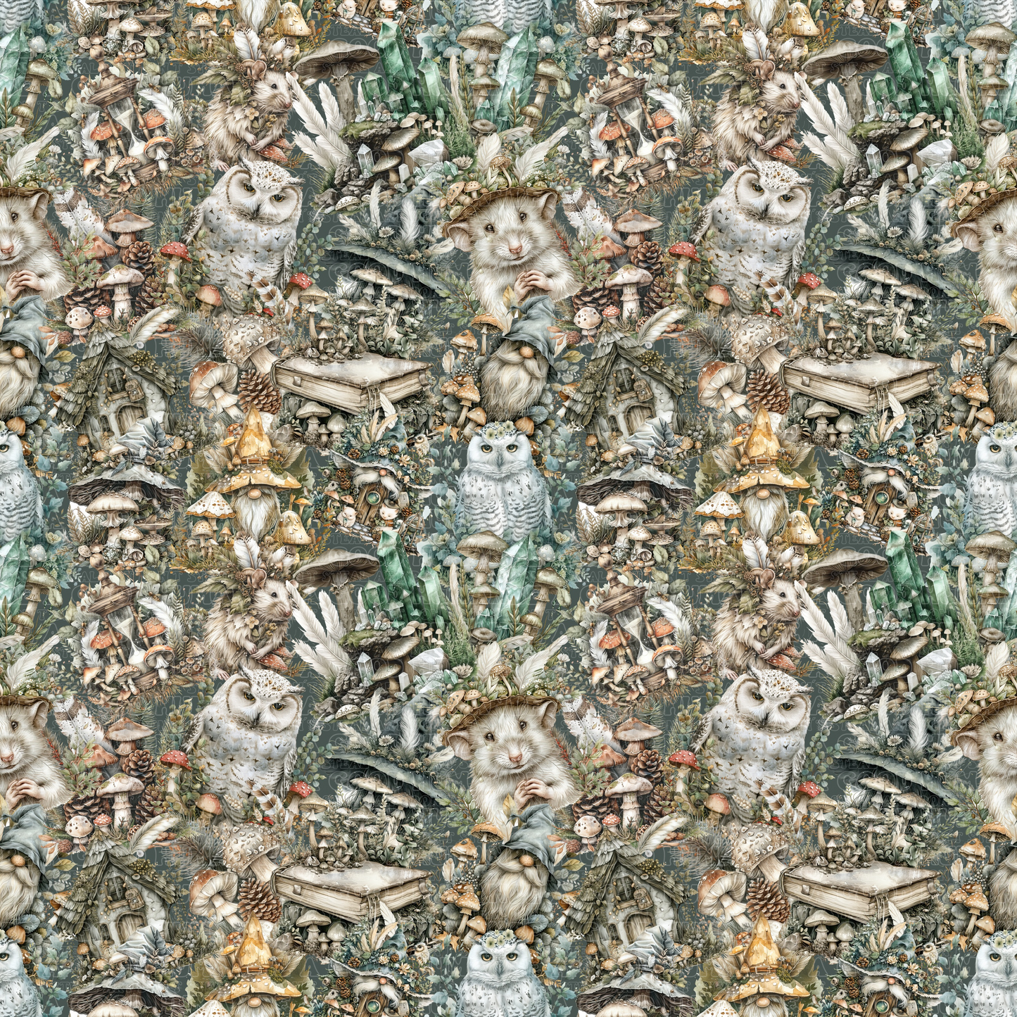 Animals mushroom forest