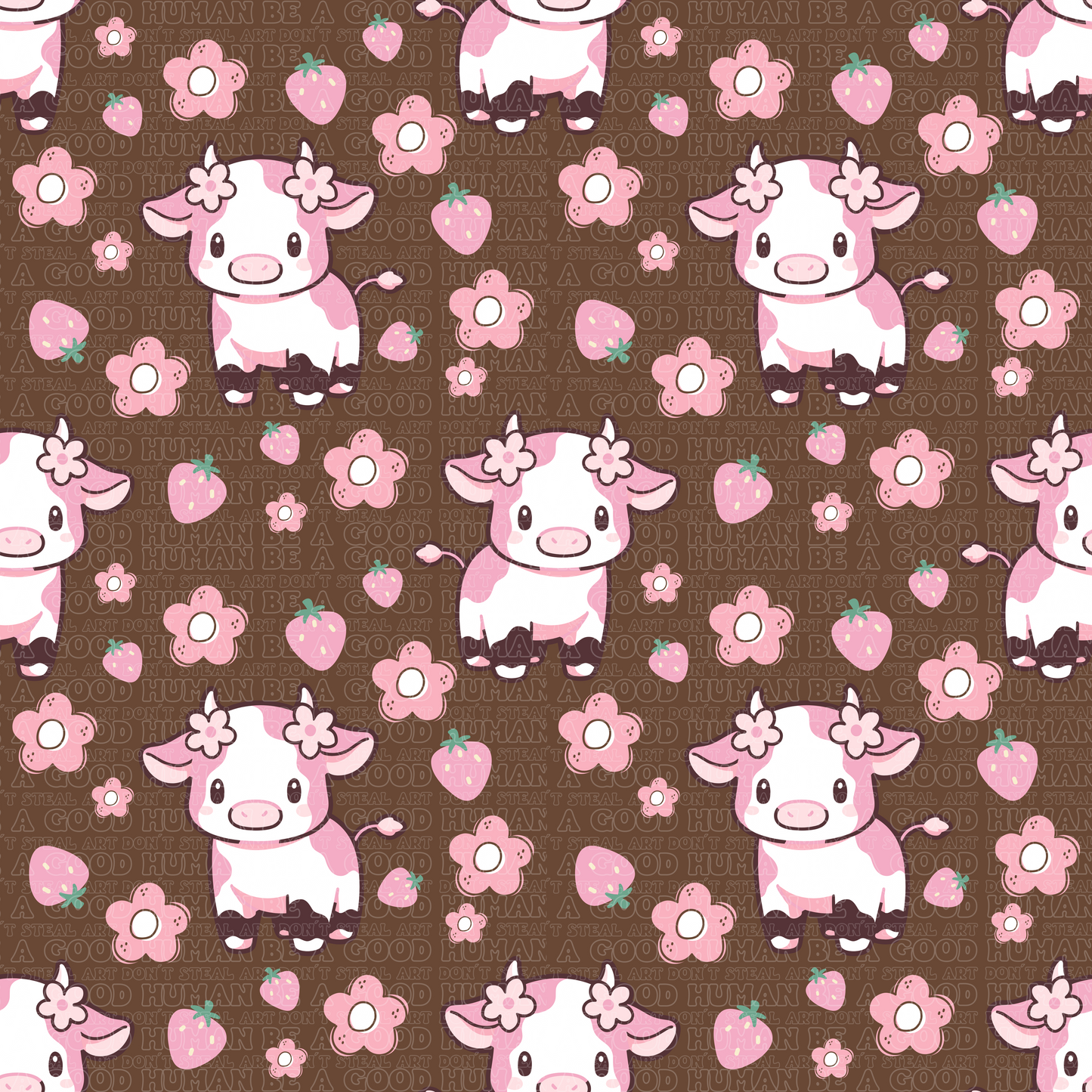 Farm animals strawberry cows