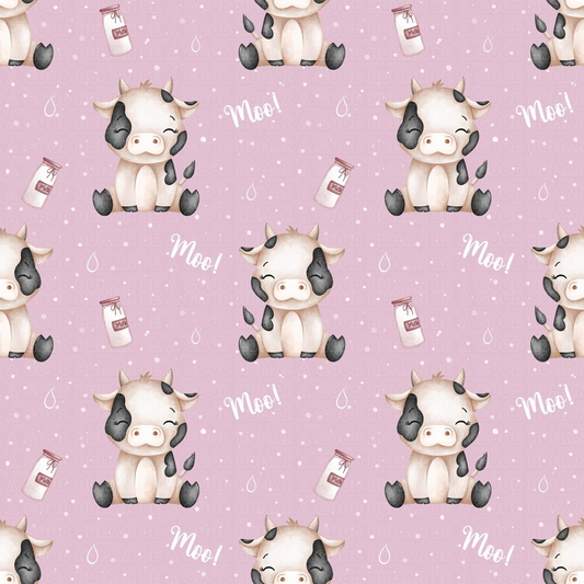 Farm animals cow pink