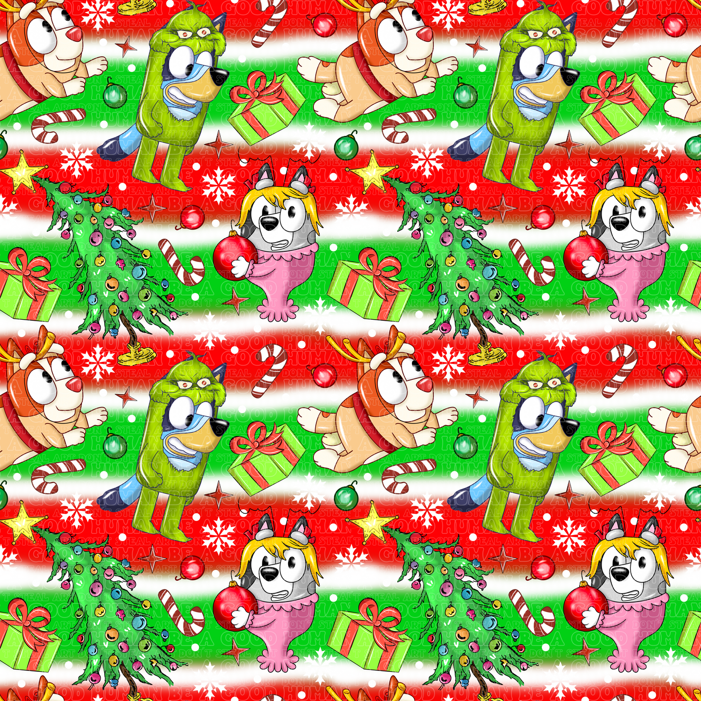 Christmas Grinch 42 Blue Dog