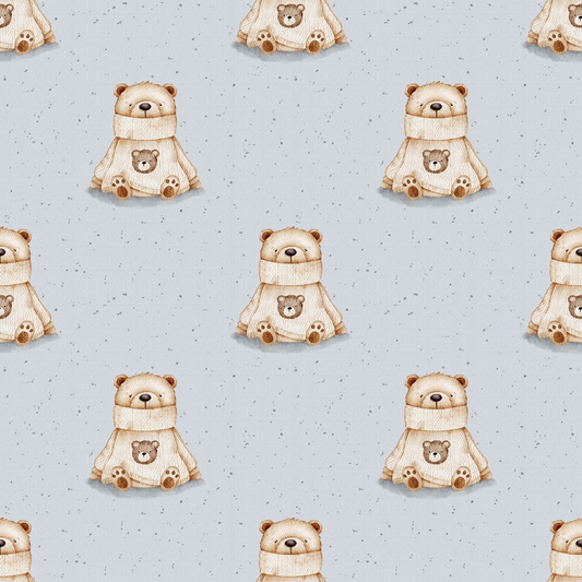 Animals bear is a sweater