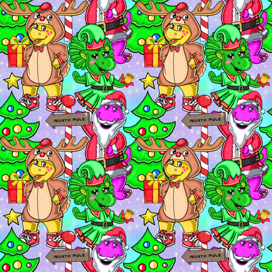 Christmas Barnie dinosaur