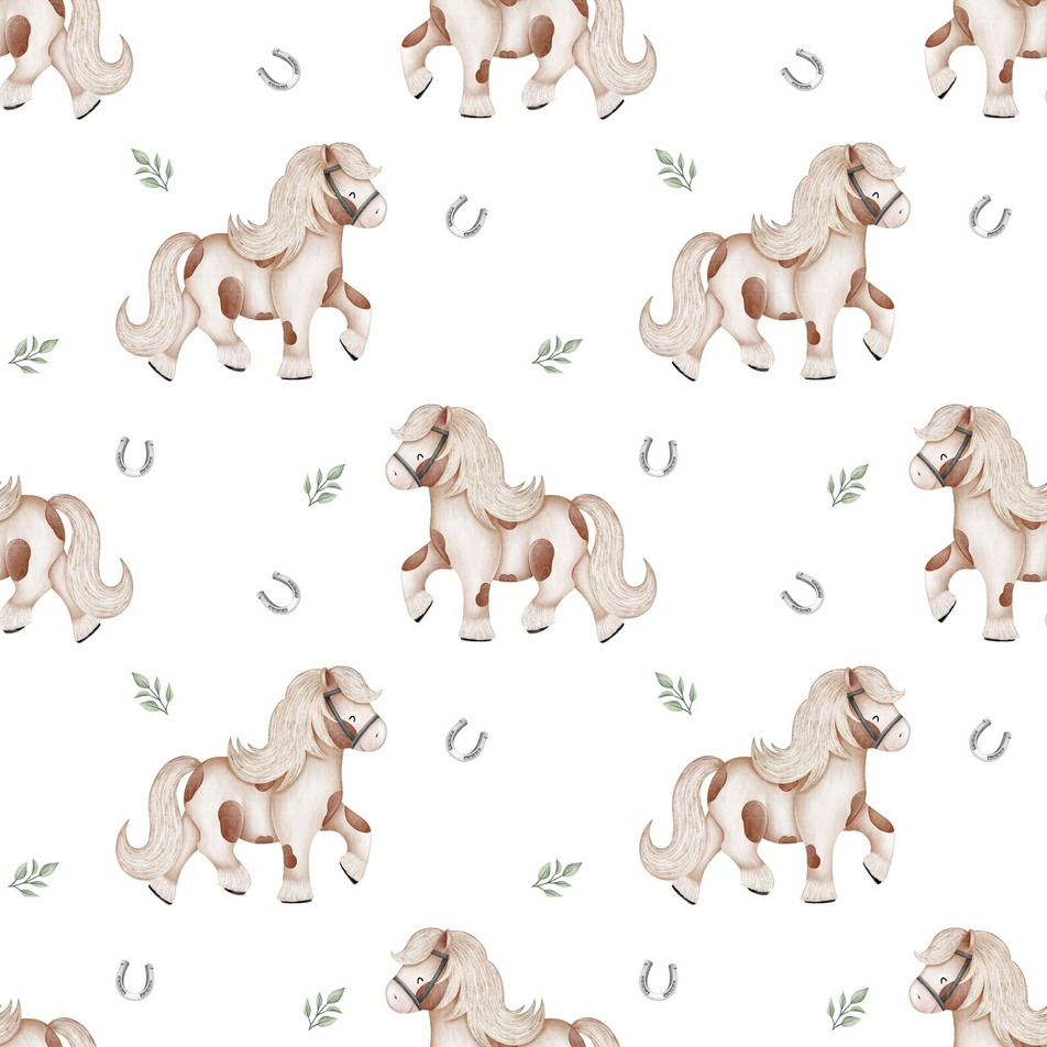 Farm animals horses white