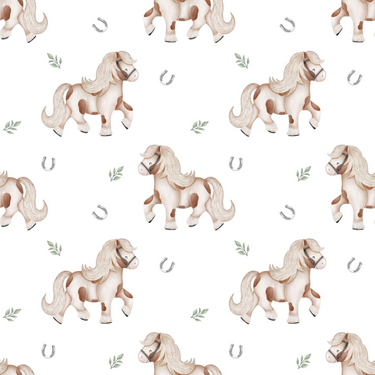 Farm animals horses white