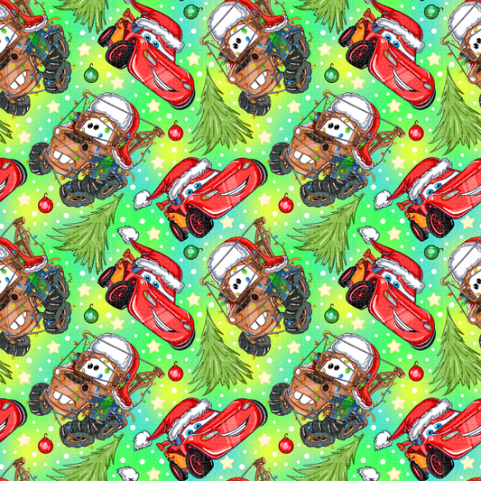 Christmas Cars green