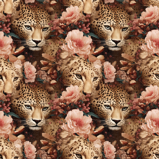 Animals floral cheetah 2