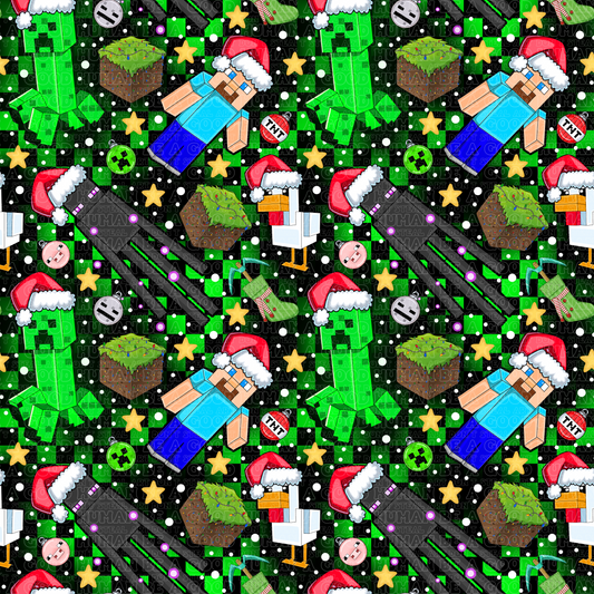 Christmas Minecraft green check