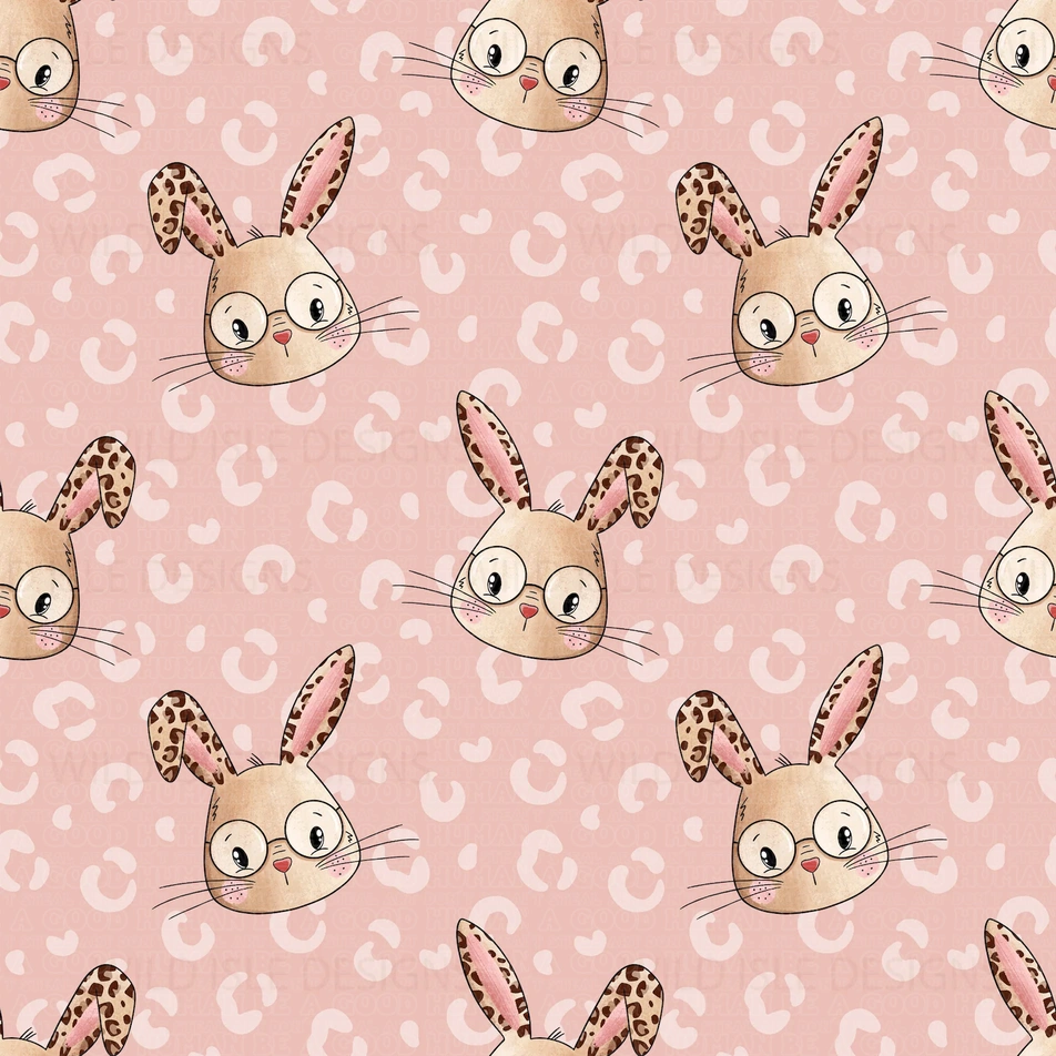Animals bunny pink leopard