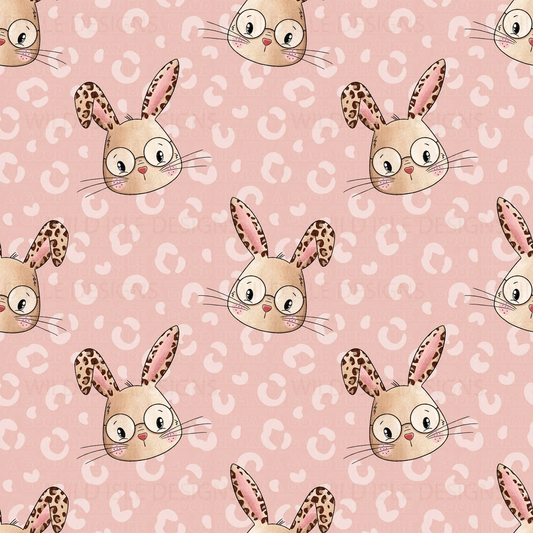 Animals bunny pink leopard