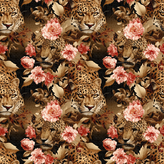 Animals floral cheetah