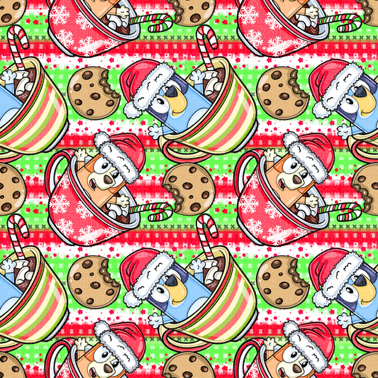 Christmas Blue Dog 8
