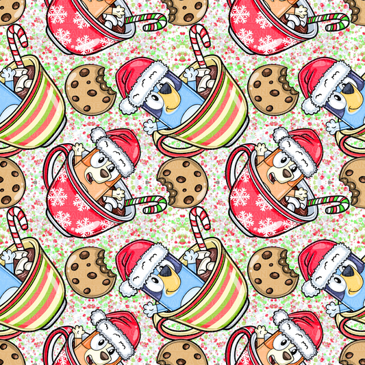 Christmas Blue Dog 7