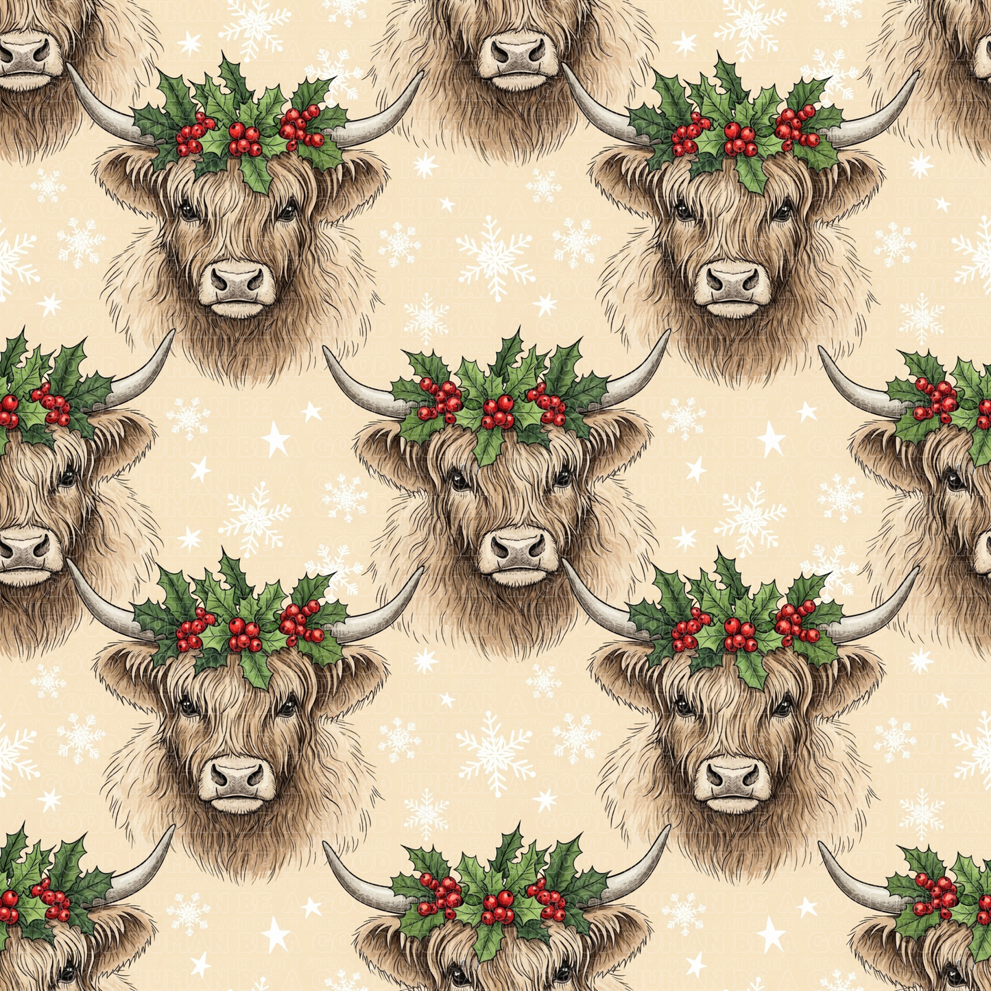 Christmas Highland cows