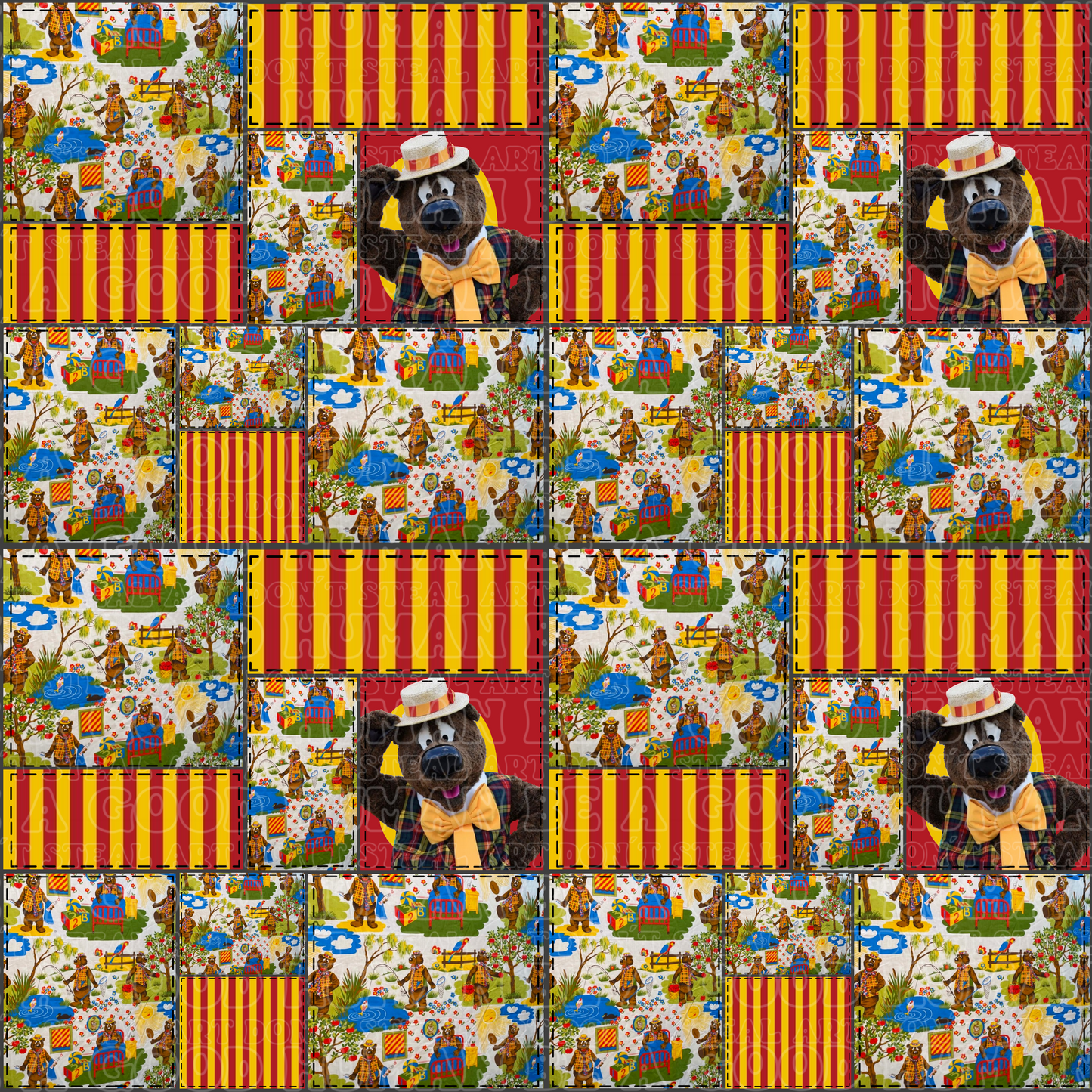 Aussie Humphrey bear 4 bed sheet style