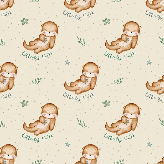 Animals otter sand